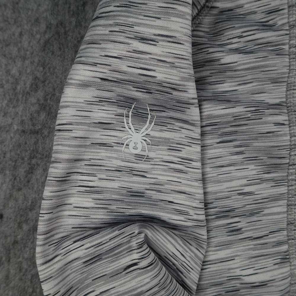 Spyder Hoodie Women Large Gray Space Dye Full Zip Activewear Sweatshirt - Picture 5 of 8